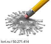 Concept of curing disease and virus vaccine and flu or coronavirus medical treatment and influenza therapy to eliminate contagious pathogen cells as a 3D illustration. Стоковое фото, агентство Ingram Publishing / Фотобанк Лори