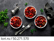 Beetroot or beet salad with boiled vegetables. Стоковое фото, агентство Ingram Publishing / Фотобанк Лори