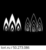 Three flame fire Burn bonfire 3 tongues icon outline set white color vector illustration flat style simple image. Three flame fire Burn bonfire 3 tongues icon outline set white color vector illustration flat style image. Стоковая иллюстрация, агентство Ingram Publishing / Фотобанк Лори