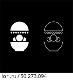 Solarium Human treatment exposure therapy Body CT scanning CAT Scan Radiotherapy icon outline set white color vector illustration flat style simple image. Solarium Human treatment exposure therapy Body CT scanning CAT Scan Radiotherapy icon outline set white color vector illustration flat style image. Стоковая иллюстрация, агентство Ingram Publishing / Фотобанк Лори