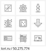 Set of 9 Simple Line Icons of miscellaneous, trip, joint, travel, pointer Vector Illustration. Стоковая иллюстрация, агентство Ingram Publishing / Фотобанк Лори