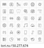 Pixel Perfect Set of 36 Vector Line Icons such as gear, business, handicap, wedding, love Vector Illustration. Стоковая иллюстрация, агентство Ingram Publishing / Фотобанк Лори