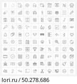 100 Interface Line Icon Set of modern symbols on load, cloud, error, plus, essential Vector Illustration. Стоковая иллюстрация, агентство Ingram Publishing / Фотобанк Лори
