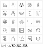 Pack of 25 Universal Line Icons for Web Applications dive, globe, cpu, study, holy kaaba Vector Illustration. Стоковая иллюстрация, агентство Ingram Publishing / Фотобанк Лори