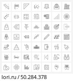 Isolated Symbols Set of 49 Simple Line Icons of medical, out, triangle, action, hand Vector Illustration. Стоковая иллюстрация, агентство Ingram Publishing / Фотобанк Лори