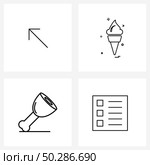 Mobile UI Line Icon Set of 4 Modern Pictograms of arrow, fast, ice cream, Christmas, formatting Vector Illustration. Стоковая иллюстрация, агентство Ingram Publishing / Фотобанк Лори