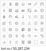Set of 49 Simple Line Icons of football, cloud preferences, game, cloud computing, menu Vector Illustration. Стоковая иллюстрация, агентство Ingram Publishing / Фотобанк Лори