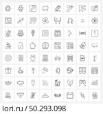 Pack of 64 Universal Line Icons for Web Applications anatomy, files, arrow, folder, url Vector Illustration. Стоковая иллюстрация, агентство Ingram Publishing / Фотобанк Лори