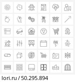 36 Universal Line Icon Pixel Perfect Symbols of map navigation, cloud navigation, convict, package, commerce Vector Illustration. Стоковая иллюстрация, агентство Ingram Publishing / Фотобанк Лори