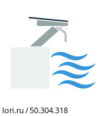 Diving Stand Icon. Flat Color Design. Vector Illustration. Стоковая иллюстрация, агентство Ingram Publishing / Фотобанк Лори
