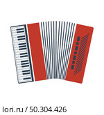 Accordion Icon. Flat Color Design. Vector Illustration. Стоковая иллюстрация, агентство Ingram Publishing / Фотобанк Лори