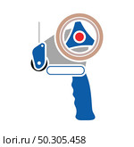 Scotch Tape Dispenser Icon. Flat Color Design. Vector Illustration. Стоковая иллюстрация, агентство Ingram Publishing / Фотобанк Лори
