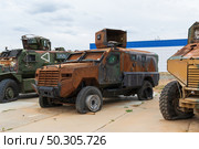 Трофейная военная техника Украины, бронеавтомобиль «Козак 2м1», музей клуба Юный Ястреб. Средняя Ахтуба, Волгоградская область, Россия. Редакционное фото, фотограф Андрей Цыганков / Фотобанк Лори