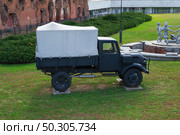 Немецкий трофейный автомобиль, грузовик Steyr 1500А времён Второй мировой войны. Волгоград, Музей-панорама Сталинградская битва, Россия. (2019 год). Редакционное фото, фотограф Андрей Цыганков / Фотобанк Лори