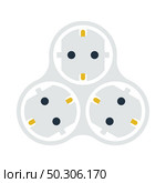 AC Splitter Icon. Flat Color Design. Vector Illustration. Стоковая иллюстрация, агентство Ingram Publishing / Фотобанк Лори