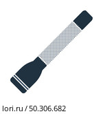 Police Flashlight Icon. Flat Color Design. Vector Illustration. Стоковая иллюстрация, агентство Ingram Publishing / Фотобанк Лори