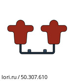 American Football Tackling Sled Icon. Editable Outline With Color Fill Design. Vector Illustration. Стоковая иллюстрация, агентство Ingram Publishing / Фотобанк Лори