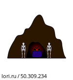 Scare Cave Icon. Editable Outline With Color Fill Design. Vector Illustration. Стоковая иллюстрация, агентство Ingram Publishing / Фотобанк Лори