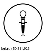 Alpinist Camalot Icon. Thin Circle Stencil Design. Vector Illustration. Стоковая иллюстрация, агентство Ingram Publishing / Фотобанк Лори