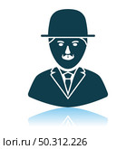 Detective Icon. Shadow Reflection Design. Vector Illustration. Стоковая иллюстрация, агентство Ingram Publishing / Фотобанк Лори