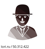 Detective Icon. Flat Color Ladder Design. Vector Illustration. Стоковая иллюстрация, агентство Ingram Publishing / Фотобанк Лори