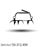 Alpinist Crampon Icon. Black on White Background With Shadow. Vector Illustration. Стоковая иллюстрация, агентство Ingram Publishing / Фотобанк Лори