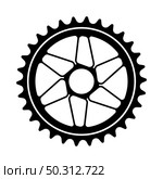 Bike Gear Star Icon. Black Stencil Design. Vector Illustration. Стоковая иллюстрация, агентство Ingram Publishing / Фотобанк Лори