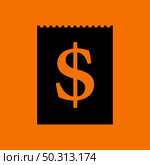 Dollar Calendar Icon. Black on Orange Background. Vector Illustration. Стоковая иллюстрация, агентство Ingram Publishing / Фотобанк Лори