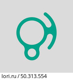 Alpinist Descender Icon. Green on Gray Background. Vector Illustration. Стоковая иллюстрация, агентство Ingram Publishing / Фотобанк Лори