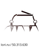Alpinist Crampon Icon. Flat Color Ladder Design. Vector Illustration. Стоковая иллюстрация, агентство Ingram Publishing / Фотобанк Лори