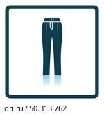 Business Woman Trousers Icon. Square Shadow Reflection Design. Vector Illustration. Стоковая иллюстрация, агентство Ingram Publishing / Фотобанк Лори