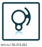 Alpinist Descender Icon. Square Shadow Reflection Design. Vector Illustration. Стоковая иллюстрация, агентство Ingram Publishing / Фотобанк Лори