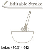 Corolla Mixing In Bowl Icon. Editable Stroke Simple Design. Vector Illustration. Стоковая иллюстрация, агентство Ingram Publishing / Фотобанк Лори