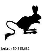 Big jerboa silhouette. Smooth and clean lines. High detailed Big jerboa silhouette. Vector Illustration.. rodents silhouettes. Стоковая иллюстрация, агентство Ingram Publishing / Фотобанк Лори