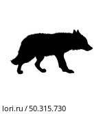 Jackal silhouette. Smooth and clean lines. High detailed Jackal silhouette. Vector Illustration.. wolves and martens silhouettes set. Стоковая иллюстрация, агентство Ingram Publishing / Фотобанк Лори