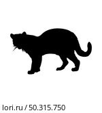 Ocelot silhouette. Smooth and clean lines. High detailed Ocelot silhouette. Vector Illustration.. wolves and martens silhouettes set. Стоковая иллюстрация, агентство Ingram Publishing / Фотобанк Лори