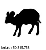 Pygmy antelope silhouette. Smooth and clean lines. High detailed Pygmy antelope silhouette. Vector Illustration.. deer and goats silhouettes set. Стоковая иллюстрация, агентство Ingram Publishing / Фотобанк Лори