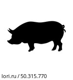 Ukrainian pig silhouette. Smooth and clean lines. High detailed Ukrainian pig silhouette. Vector Illustration.. pigs and boars silhouettes set. Стоковая иллюстрация, агентство Ingram Publishing / Фотобанк Лори