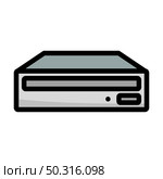 CD-ROM Icon. Editable Bold Outline With Color Fill Design. Vector Illustration. Стоковая иллюстрация, агентство Ingram Publishing / Фотобанк Лори
