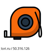 Icon Of Constriction Tape Measure. Editable Bold Outline With Color Fill Design. Vector Illustration. Стоковая иллюстрация, агентство Ingram Publishing / Фотобанк Лори