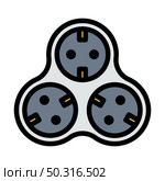AC Splitter Icon. Editable Bold Outline With Color Fill Design. Vector Illustration. Стоковая иллюстрация, агентство Ingram Publishing / Фотобанк Лори