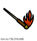 Burning Matchstik Icon. Editable Bold Outline With Color Fill Design. Vector Illustration. Стоковая иллюстрация, агентство Ingram Publishing / Фотобанк Лори