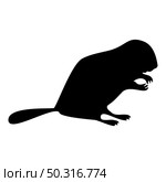 Silhouette beaver animal rodent stand black color vector illustration flat style simple image. Silhouette beaver animal rodent stand black color vector illustration flat style image. Стоковая иллюстрация, агентство Ingram Publishing / Фотобанк Лори