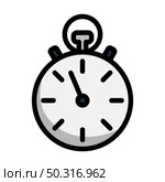 Icon Of Stopwatch. Editable Bold Outline With Color Fill Design. Vector Illustration. Стоковая иллюстрация, агентство Ingram Publishing / Фотобанк Лори