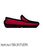Moccasin Icon. Editable Bold Outline With Color Fill Design. Vector Illustration. Стоковая иллюстрация, агентство Ingram Publishing / Фотобанк Лори