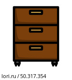 Office Cabinet Icon. Editable Bold Outline With Color Fill Design. Vector Illustration. Стоковая иллюстрация, агентство Ingram Publishing / Фотобанк Лори