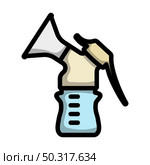 Breast Pump Icon. Editable Bold Outline With Color Fill Design. Vector Illustration. Стоковая иллюстрация, агентство Ingram Publishing / Фотобанк Лори