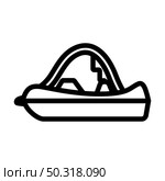 Catamaran Icon. Editable Bold Outline Design. Vector Illustration. Стоковая иллюстрация, агентство Ingram Publishing / Фотобанк Лори