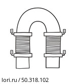 Electric Magnet Icon. Hand Drawn Sketch Design. Vector Illustration. Стоковая иллюстрация, агентство Ingram Publishing / Фотобанк Лори