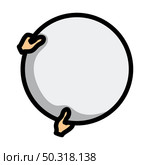 Icon Of Hand Holding Photography Reflector. Editable Bold Outline With Color Fill Design. Vector Illustration. Стоковая иллюстрация, агентство Ingram Publishing / Фотобанк Лори